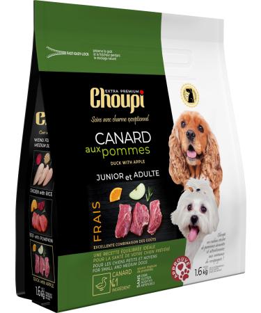 CHOUPI Extra Premium Dog Food for Small and Medium Breeds Duck with Apple 1.6 kg - Dry Food