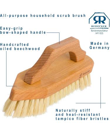 Redecker Scratch Brush with Ironing Handle - Eco-Friendly Cleaning Tool for Easy Maintenance | Buy Internationally - Buy Online on GoSupps.com