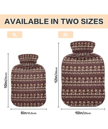 2L Palm Ethnic Hot Water Bottle with Cover - Pain Relief & Winter Hand Feet Warmer | International Shipping - Buy Online on GoSupps.com