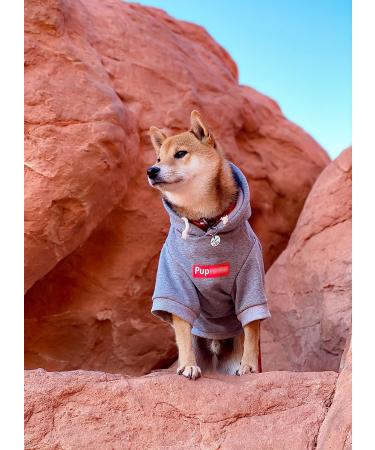 Pupreme ChoChoCho Dog Hoodie | Fashionable Gray Dog Sweater | Stylish Pet Clothing for Small to Large Dogs - Buy Online on GoSupps.com