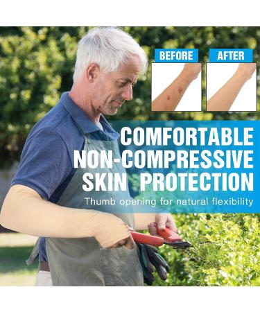 4 Pairs Thin Skin Protective Arm Sleeves - Elderly Skin Protector for Bruises and Sun Exposure - Breathable Compression Sleeves for Men and Women - Buy Online on GoSupps.com