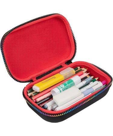 ZIPIT Black & Rainbow Pencil Box | Pencil Case for Girls | Organizer Pencil Bag | Large Capcity Pencil Pouch - Buy Online on GoSupps.com