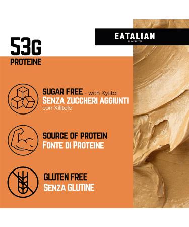 EATALIAN by AMZ BETTER Topping with Protein Salted Caramel Sweet Protein Cream in a 300 gr Squeezer Made in Italy Ideal Salted Caramel Sauce to Garnish Ice Cream Sweets and Dessert - Buy Online on GoSupps.com