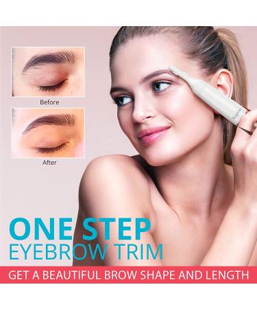 2-in-1 USB Rechargeable Eyebrow Trimmer & Facial Hair Removal Kit for Women - Painless Hair Remover for Face, Peach Fuzz, Lips, Body - Chin, Arms - Buy Online on GoSupps.com