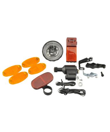 Fischer upgrade kit for dynamo-powered bicycles | StVZO approved | Multi-colored | 12 pieces