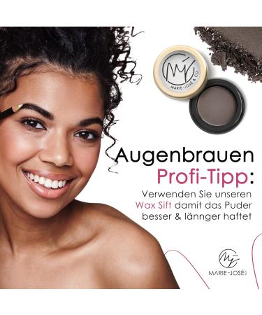 Marie-Jos & Co Dark Brown Eyebrow Powder - Compact Makeup for Natural Looking Eyebrows - Includes 3g Powder & Brush - All Day Soft Finish - Buy Online on GoSupps.com