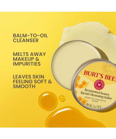 Burt's Bees Fermented Honey Facial Cleansing Balm | Natural Skin Care with Prebiotic & Postbiotic | 3 oz - Buy Online on GoSupps.com