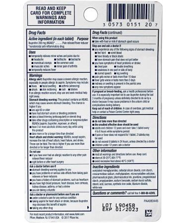 Advil Ibuprofen Coated Tablets 200mg - 10 Count (Pack of 2) | Fast International Shipping - Buy Online on GoSupps.com