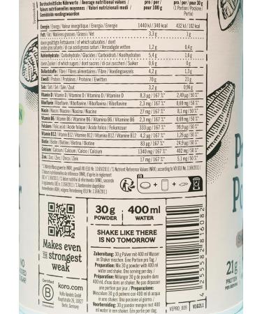  KoRo KoRo - Vegan Chocolate Flavor Protein Powder 300g - Rice Pea and Soy Protein - Creamy and Sweet Taste - Rich - Buy Online on GoSupps.com