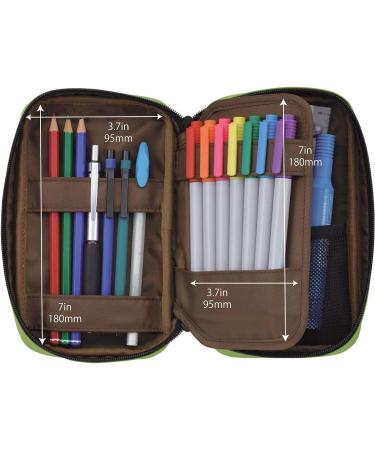 LIHITLAB Zipper Pen Case - Black, 7.9 x 2.0 x 4.7 Inches (A7551-24) - Buy Online on GoSupps.com
