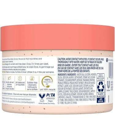 Dove Body Scrub for Silky Smooth Skin White Peach & Crushed Rice Exfoliating Body Scrub that Restores Skin's Natural Nutrients 298 g Peach 298 g (Pack of 1) - Buy Online on GoSupps.com