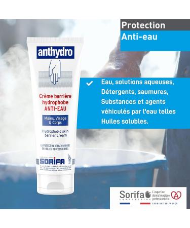 Sorifa Laboratory 12 pieces Anthydro barrier cream water protection antismurf hands face and body high tolerance perfumefree tube 125 ml - Buy Online on GoSupps.com