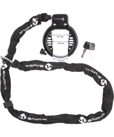 M-Wave Ringchain Frame Lock with Chain - Secure Black Bicycle Lock (One Size) | Shop Internationally - Buy Online on GoSupps.com