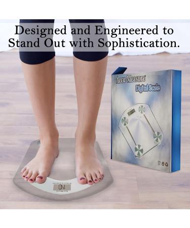 Accu-Measure Digital Scale - Accurate & Precise Bathroom/Home Scale - Track Progress Easily - Up to 400 Pounds - Buy Online on GoSupps.com