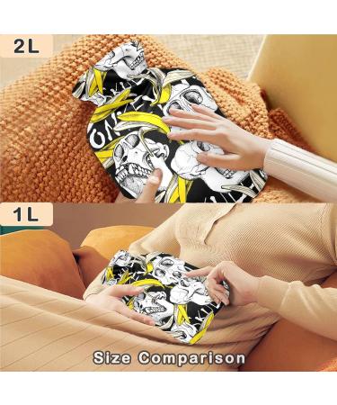 Naanle Transparent Banana Monkey Skull Hot Water Bottle 1L | Bed & Hand/Foot Warmer for Pain Relief & Heat Therapy - Buy Online on GoSupps.com