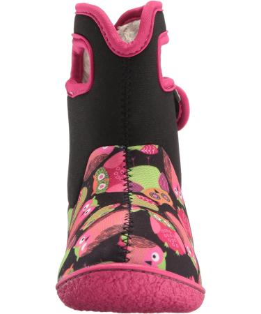 BOGS Baby Wellington Boots Plum Flower Stripe 71565 | Size UK 3-8 / 7 M US Child | Owls Print Black Multi - Buy Online on GoSupps.com