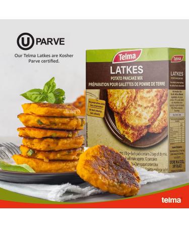 Telma Latkes Potato Pancake Mix - 2 Bags, 24 Pancakes - 170g x 1 Pack - Buy Online on GoSupps.com