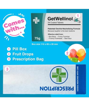Funny Get Well Soon Gift Joke Prank Pill Box Filled with Sweets + Prescription Bag Letterbox Gifts for Women and Men Novelty Hug Gifts for Friends - Buy Online on GoSupps.com