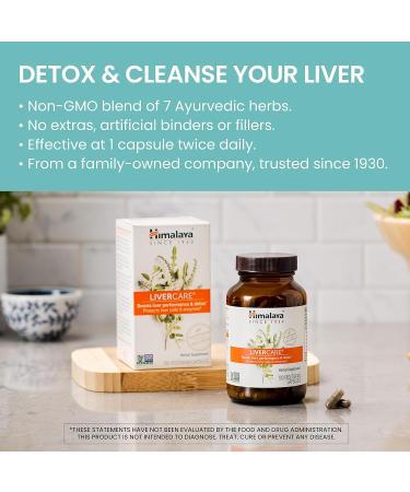 Himalaya LiverCare Herbal Supplement - 375 mg Vegan & Non-GMO Liver Support Bile Production & Liver Cleanse - 180 Capsules (2 Pack) - 180 Day Supply - Buy Online on GoSupps.com