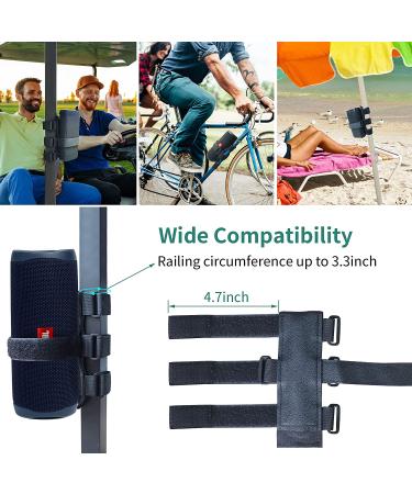 HomeMount Portable Speaker Mount for Golf Cart - Adjustable Strap for Bluetooth Wireless Speaker Attachment - Black - Buy Online on GoSupps.com