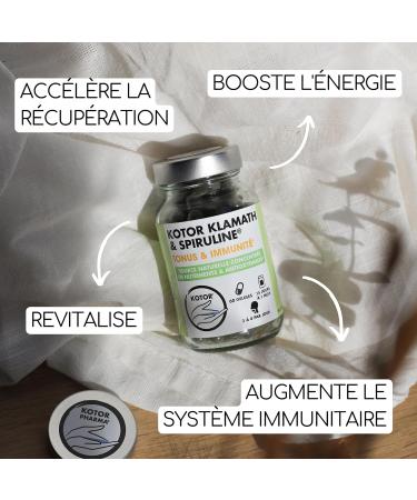 SPIRULIN & KLAMATH 1400mg | Phycocyanin 120mg | Tone Immunity & Recovery | Super Food Duo | Rich in Nutrients and Antioxidants | 60 Capsules | 1 Month | France - Buy Online on GoSupps.com