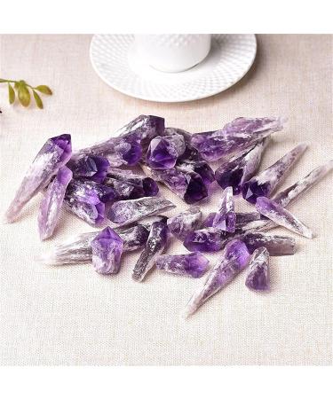 Nature Gemstones Drum Stones 1 Piece Natural Amethyst Quartz Cluster Crystal Point raw Crystals Minerals Sample Stone Decoration ZJGIDTEM 15-30g Natural Amethyst - Buy Online on GoSupps.com