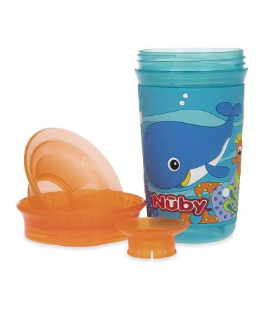 Nuby 360 Degree Easy Sip Wonder Cup 10 Oz with Printed Silicone Sleeve - Whale Design | Buy Online - Buy Online on GoSupps.com