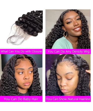 BEAUTY GRACE 12 Brazilian Virgin Deep Wave Lace Closure - Free Part Natural Color - Buy Online on GoSupps.com