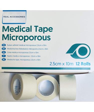 12 Rolls Clear Microporous Surgical Tape for Sensitive Skin - 2.5cm x 10m - First Aid and Medical Tape - Buy Online on GoSupps.com