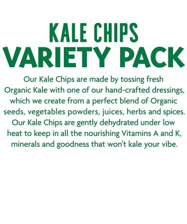 Rhythm Superfoods Kale Chips Variety Pack - Original, Zesty Nacho, Kool Ranch, Mango Habanero - 2.0 Oz (Pack of 4) - Organic, Non-GMO, Vegan, Gluten-Free Superfood Snacks - Buy Online on GoSupps.com