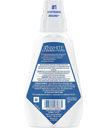 Crest 3D White Glamorous White Multi-Care Whitening Mouthwash Arctic Mint 16 fl oz - Pack of 4 - Buy Online on GoSupps.com