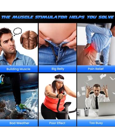 FDA Cleared MHD TENS Muscle Stimulator - Dual TENS & PMS 12 Programs for Abs Activation | Best Home Gym Device - Buy Online on GoSupps.com