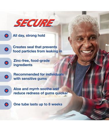 Waterproof Denture Adhesive with Aloe Vera & Myrrh | Extra Strong Hold - Pack of 4 | 1.4 oz | Zinc Free - Buy Online on GoSupps.com