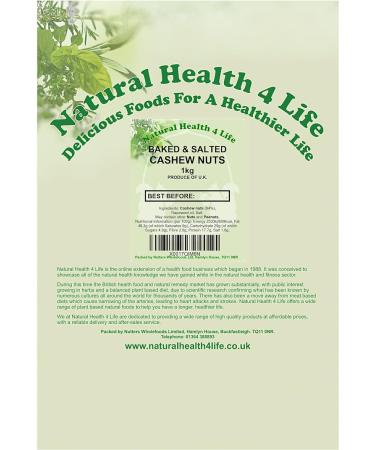 Natural Health 4 Life Whole Baked and Salted Cashew Nuts 1kg - Buy Online on GoSupps.com