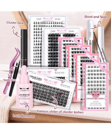Buy Cluster Eyelashes - 72 Pieces DIY Extensions Soft & Comfortable Reusable Dazzle-D 10mm - Buy Online on GoSupps.com