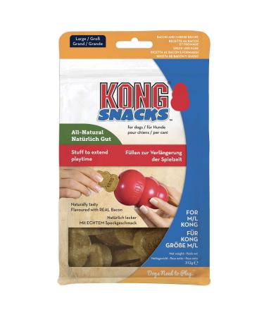 KONG - Snacks - All Natural Dog Treats (Best used Rubber Toys) - Bacon and Cheese Biscuits - For Large Dogs Bacon and Cheese 312 g (Pack of 1)