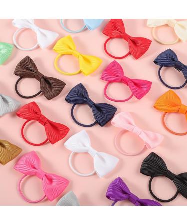 40 pcs Baby Hair Ties & 10 pcs Hair Clips Set for Toddlers - Elastic Hair Bands and Ribbon Bows, Girls Hair Accessories - Buy Online on GoSupps.com