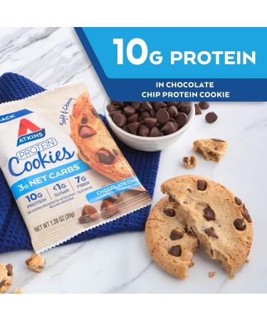 Atkins Protein Shake with 15g Protein 4g Net Carb 1g Sugar & Protein Cookie with 10g Protein 3g Net Carb 1g Sugar Keto Friendly Low Glycemic 4 Count Bundle - Buy Online on GoSupps.com