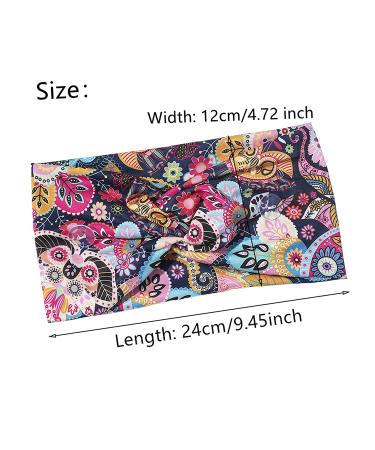 3 Pcs Non Slip Silk Boho Headbands with Buttons - Wide Floral Stretch Headbands for Nurses, Girls, Yoga, Sports - Buy Online on GoSupps.com