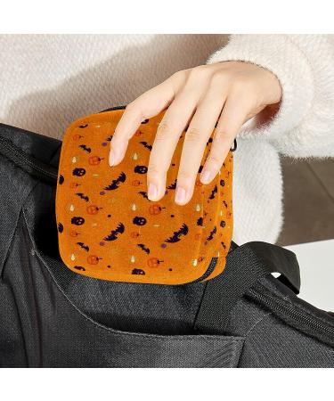Halloween Pattern Sanitary Napkin Storage Bag - Portable Period Kit for Women and Teen Girls - Menstrual Cup Pouch and Tampon Organizer - Color 9 - Buy Online on GoSupps.com