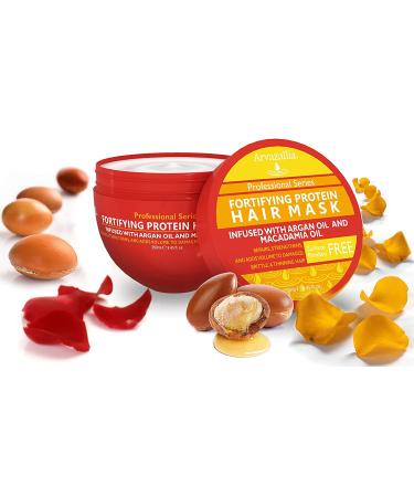Arvazallia Protein Hair Mask & Deep Conditioner - Repair Treatment for Damaged Hair - 8.45 Fl Oz - Buy Online on GoSupps.com