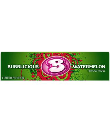 Bubblicious Watermelon Gum  18 Packs of 5 Pieces (90 Total Pieces) - Buy Online on GoSupps.com