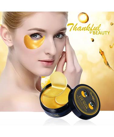 Thankful Beauty Gold Hydrogel Collagen Eye Mask - 60 Pieces (30 Pairs) | Under Eye Rejuvenation