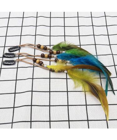 6Pcs Handmade Feather Hair Extensions - Costume Hair Accessories for Women and Girls - Buy Online on GoSupps.com
