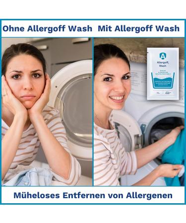 Allergoff Wash Mites Detergent - Fight Dust Mites & Bed Mites | Effective Anti-Mite Solution (120ml 6x20ml) - Buy Online on GoSupps.com