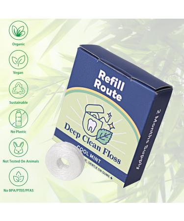 Organic Bamboo Dental Floss - Waxed PFAS-Free Biodegradable & Vegan - Mint Coconut & Strawberry (32 yd 7 yd) - Eco-Friendly & Cruelty-Free - Buy Online on GoSupps.com