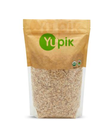 Yupik Organic Regular Rolled Oats 1 kg Non-GMO Kosher Vegan Steamed Rolled and Lightly Toasted Whole Oat Groats Salt-Free Good Source of Fiber Ideal for Baking & Topping 1 kg (Pack of 1)