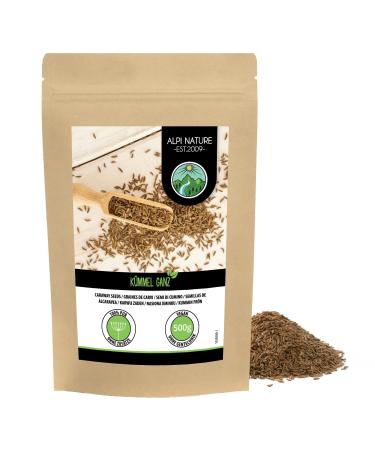 Alpi Nature Carvi Graines 500g Graines de Carvi Enti res pour la Cuisine et la P tisserie 500 g (Lot de 1)