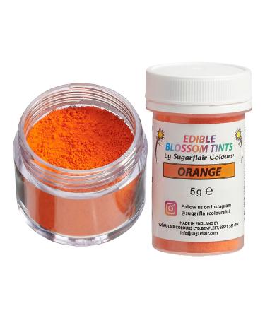 Sugarflair Orange Food Colouring Powder Dust Use on Cake Surfaces Decorations or Colour Sugarpaste Fondant Icing Chocolate Buttercream Royal Icing Macarons and More! - 5g