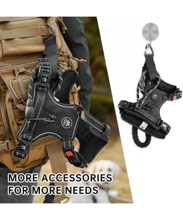 Nestroad Black Dog Harness for Medium-Sized Dogs | Anti-Pull Safety Belt | Neck 33-43cm Chest 43-64cm - Buy Online on GoSupps.com